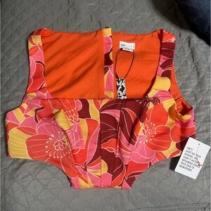 ASOS Luxe collection, size 10 (Large) tri color corset crop top